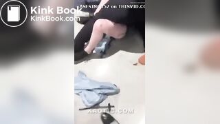 thin woman shits herself during mall fight