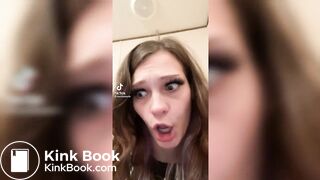 Girl shocked by her toilet farts