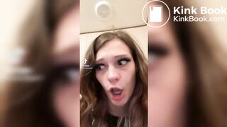 Girl shocked by her toilet farts