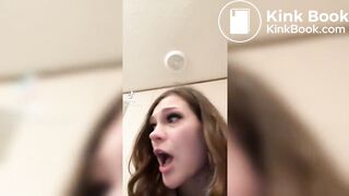 Girl shocked by her toilet farts