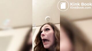 Girl shocked by her toilet farts