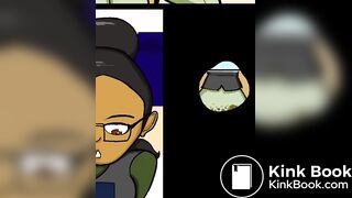 Girl jeans shart and poop animation