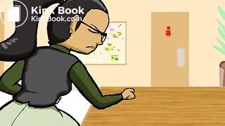 Girl jeans shart and poop animation