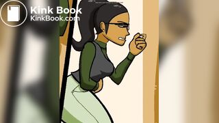 Girl jeans shart and poop animation