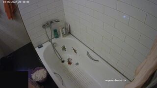 Woman pooping in Toilet 253