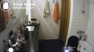 Woman pooping in Toilet 253
