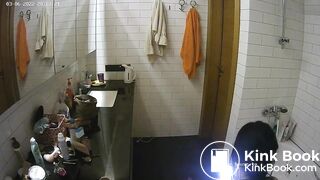 Woman pooping in Toilet 253