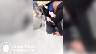 girl accidentally shits during fight