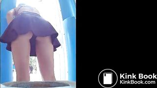 Girl bitch toilet poop