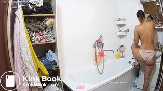 Woman pooping in Toilet 243
