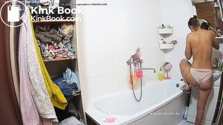Woman pooping in Toilet 243