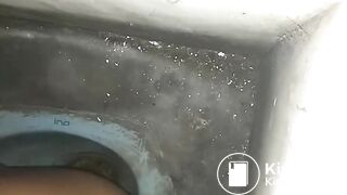 Indonesian girls pooping on the toilet