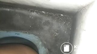 Indonesian girls pooping on the toilet