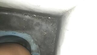 Indonesian girls pooping on the toilet