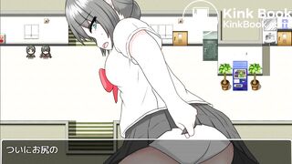 Anime girl can't hold it in