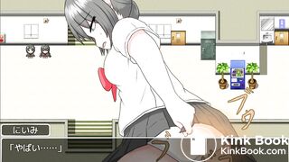 Anime girl can't hold it in