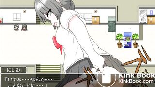 Anime girl can't hold it in