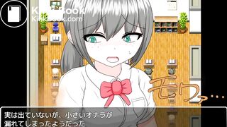 Anime girl can't hold it in