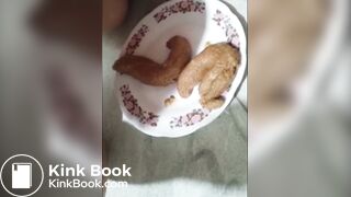 FULL - 08:00 - Slave shit training mouthfull