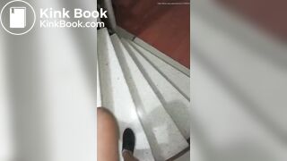 Girl pooping on corridor floor