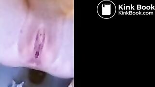 mia pooping on the toilet (compilation)