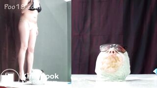 Girl shits in her toilet slave's mouth