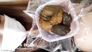 cute japanese girl shitting and fingering her ass