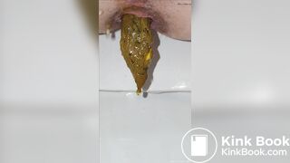 Close Up of Girl Pooping