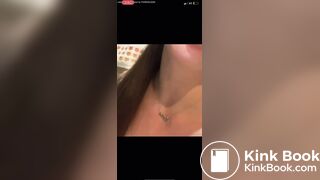 Teen eats her own shit