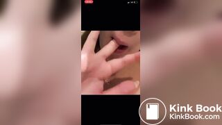 Teen eats her own shit