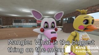 Toy chica and mangle eat to much
