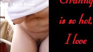 Busty Granny masturbates