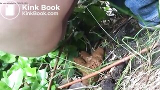 Milf shit in the garden