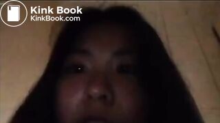 Asian girl pooping selfie