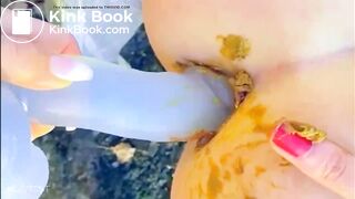 outdoor shit anal dildo