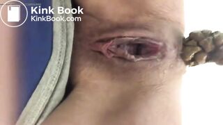 Big poop with wide open pussy (1)