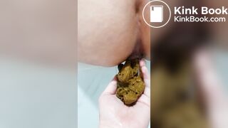 Korean girl boy friend hand poop femdom