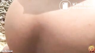 japanese kimono girl shitting outdoor