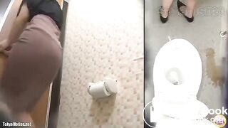 beautiful japanese girl accidently bursts diarrhea