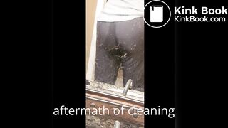 messed pants while cleaning