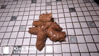 Spreading my pussy wide for you and shitting a big, sof