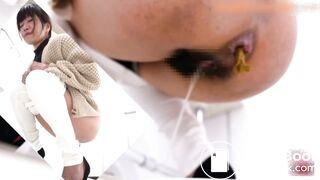 Asian spy camera while shitting in public bathroom (P1)