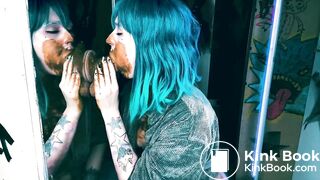 Hot girl insane scat and dildo play