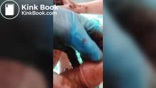 Sucking dirty cock and chewing shit