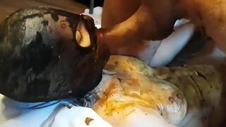 Amazing whore lick a shitty dick