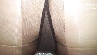 pantyhose poop clloseup