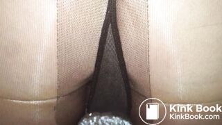 pantyhose poop clloseup