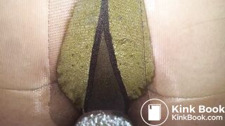 pantyhose poop clloseup