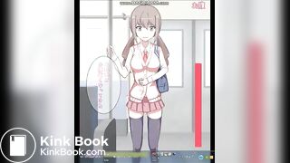 High school girl who put up with the train