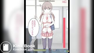 High school girl who put up with the train